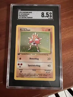 Nockchan Hitmonchan 7/102 PSA 8.5 MINT German 1st Edition Base 1999 Pokemon Holo - Image 1