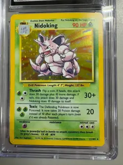 Pokemon Nidoking 1999 Base Set 11/102 Holo CGC 10 GEM MINT - Image 2
