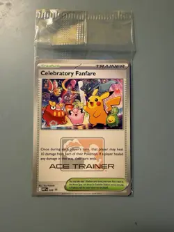 SEALED Pokemon Celebratory Fanfare Ace Trainer Promo 2025 English - Image 1