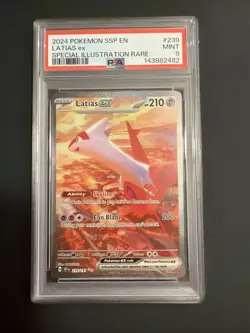 Pokemon Latias ex Special Illustration Rare 239/191 Surging Sparks Holo PSA 9 - Image 1