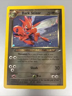 Pokemon Dark Scizor 9/105 Neo Destiny Holo Rare 70HP Nishida English - Image 1