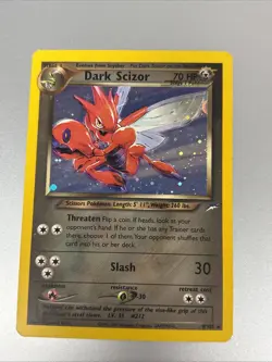 Pokemon Dark Scizor 9/105 Neo Destiny Holo Rare 70HP Nishida English - Image 2