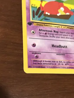 Slowpoke 67/82 1st Edition Common Pokemon TCG Team Rocket 2000 Vintage LP - Image 4