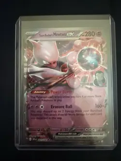 Pokemon Team Rocket's Mewtwo ex 081/182 Destined Rivals SV Double Rare NM+ - Image 1
