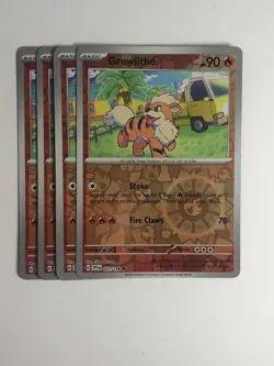 Pokemon TCG Scarlet & Violet 4x Playset Reverse Holographic Growlithe 031/198 - Image 1