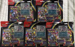 Pokemon TCG Phantasmal Flames Sneasel + Weavile 3-Pack Blister (Set of 5) 15 pk - Image 1