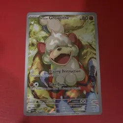 Pokemon TCG Hisuian Growlithe 181/167 Sv06: Twilight Masquerade Illustration NM - Image 1
