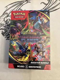 Pokemon TCG Mega Evolution Phantasmal Flames Booster Bundle New Sealed - Image 1