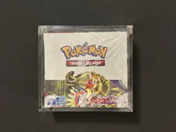 Pokemon Scarlet & Violet Booster Box English Print With Acrylic Case - Image 1