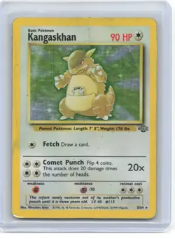 1999 Pokemon—Kangaskhan #5/64 Jungle—Holo Rare Holo (Damaged) - Image 1