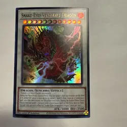 Yugioh! 1x Snake-Eyes Vengeance Dragon ALIN-EN040 Ultra Rare 1st Ed NM - Image 1