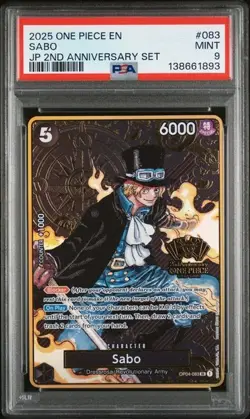 Sabo OP04-083 - One Piece Japanese 2nd Anniversary - PSA 9 - Image 1