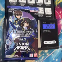 Heavy 25.42g Union Arena Sealed Code Geass Vol. 2 Booster Pack - Image 1