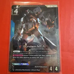 Gundam NT-1 GD03-001 LR+ Alternate Alt Art Steel Requiem CARD NM RX-78NT-1 Alex - Image 1