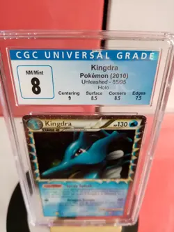 Kingdra 85/95 - Holo Rare - HGSS Unleashed - CGC 8 Graded Pokemon Card - Image 3