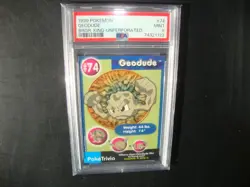 1999 Burger King Pokemon Geodude UnPerforated card #74 Psa 9 Mint - Image 1
