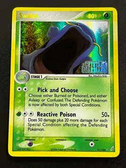 Swalot 11/100 - EX Crystal Guardians Reverse Holo Stamped Pokemon Card LP - Image 1