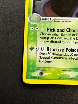 Swalot 11/100 - EX Crystal Guardians Reverse Holo Stamped Pokemon Card LP - Image 2