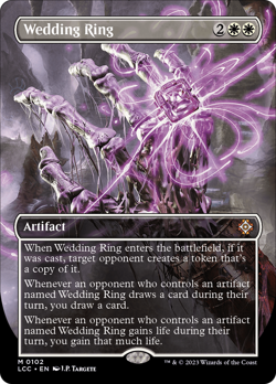 Wedding Ring Borderless MTG Lost Caverns Commander LCC #102 Rare NM FOIL - Image 1