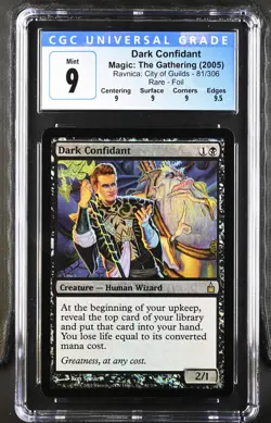 DARK CONFIDANT Ravnica Foil Rare CGC 9 Q+ MTG [Nostalgium] - Image 1