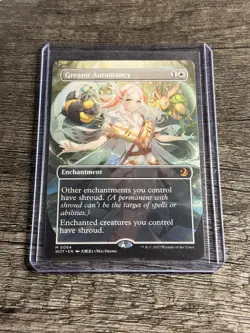 NM Borderless Anime Art Greater Auramancy WOT #0064 Wilds of Eldraine - Image 1