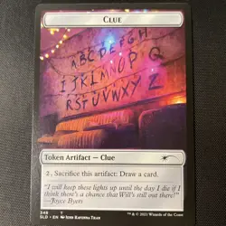 Clue Token #348 SLD MTG Magic Secret Lair Drop Stranger Things English LP - Image 1