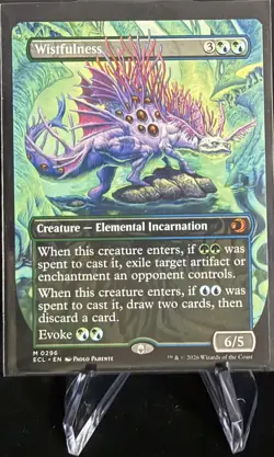 MTG Lorwyn Eclipsed Wistfulness 0296 (Showcase) Mythic Rare - Image 1