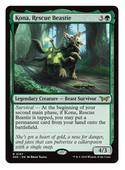 MTG - Kona, Rescue Beastie - Rare Legendary Creature - Duskmourn (DSK) - M/NM - Image 1