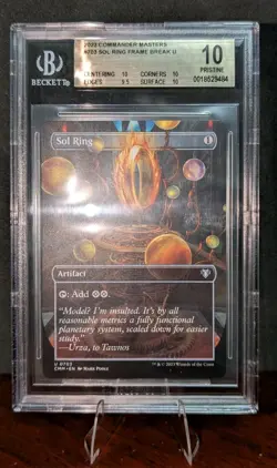 2023 Commander Masters #703 Sol Ring Frame Break U, Pristine 10 Beckett - Image 3