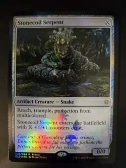 Stonecoil Serpent NM FOIL PROMO Throne of Eldraine MTG FREE SHIPPING - Image 1