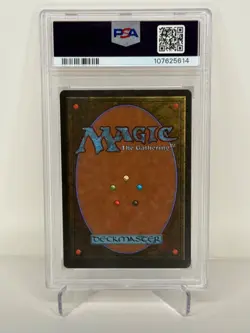 1994 Magic The Gathering Revised Dual Land Badlands PSA 7 #5614 - Image 2