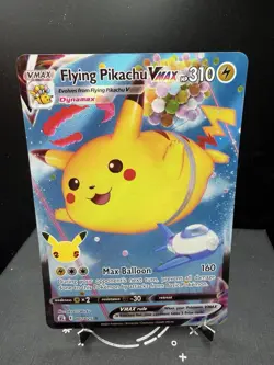 Pokemon TCG SWSH Celebrations Flying Pikachu VMAX 007/025 Ultra Rare Holo NM! - Image 1