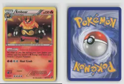 EMBOAR 20/114 HOLO RARE BLACK WHITE POKEMON TCG LP - Image 3