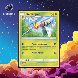 Carte Pokemon Dardargnan 3/111 Crimped Invasion Carmin Soleil & Lune Francais - Image 1