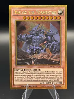Yugioh Obelisk the Tormentor MVPC-EN001 Gold Secret Rare Limited Edition NM - Image 1
