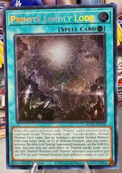 Primite Lordly Lode ROTA-EN058 Secret Rare Rage of the Abyss Yu-Gi-Oh Gem Mint - Image 1