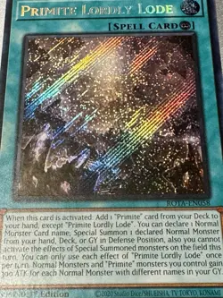 Primite Lordly Lode ROTA-EN058 Secret Rare Rage of the Abyss Yu-Gi-Oh Gem Mint - Image 2