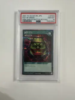 YU-GI-Oh! Japanese Promo JP003 Pot of Greed Rush Duel Saikyo Battle Royale PSA10 - Image 1