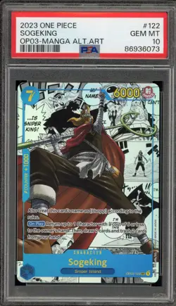 One Piece CCG Sogeking Manga Alternate Art OP03-122 PSA 10 Gem Mint - Image 1