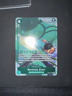 Roronoa Zoro WINNER 2025 Promo ALT ART EB02-019 Foil Rare ONE PIECE TCG - Image 1