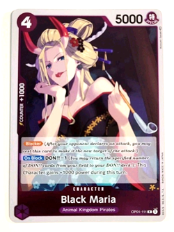 Black Maria - OP01-111 R - Rare - Foil - OP01 Romance Dawn - One Piece - Image 1