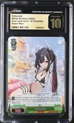 Weiss Schwarz GRADED2025 Hatsuzuki E040S Azur Lane SR PRISTINE 10 ENG - Image 1