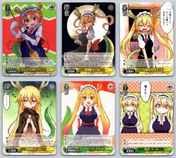 (6) Tohru Dragon Maid Card Lot Weiss Schwarz Japanese KMD/W96-T08S SR Rare Foil - Image 1