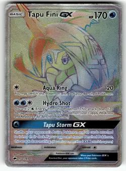 Tapu Fini GX (Secret) 152/147 SM - Burning Shadows LP Pokemon Card TCG - Image 1