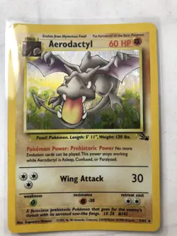 Aerodactyl - 1/62 - Pokemon Fossil Unlimited Holo Rare Card - Image 1