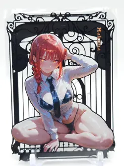 Goddess Story - Black Metal Waifu Card - Makima - NUMBERED #/100 - Image 1