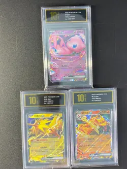 Pokemon Chinese cards 151C Mew 151 Zapdos 145 Charizard 006 Grade 10 - Image 1
