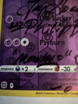 Pokemon Mewtwo #056 Card Signed By Jay Goede/Philip Bartlett Rev Holo - Image 5