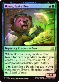 NM Foil Bosco, Just a Bear, MTG, Avatar: The Last Airbender, Magic, 132 - Image 1