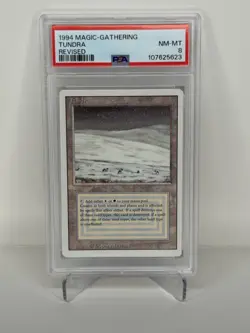 1994 Magic The Gathering Revised Dual Land Tundra PSA 8 #5623 - Image 1